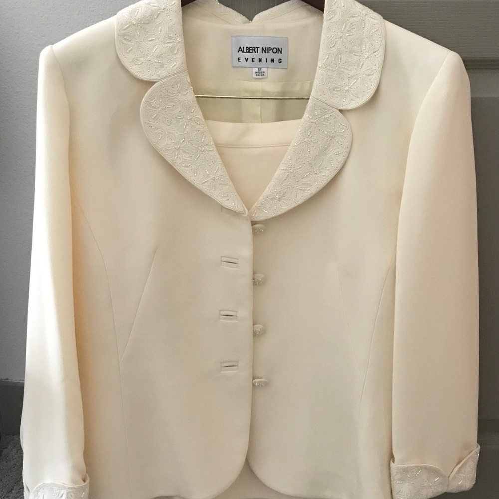 Albert Nipon Evening Two Piece Skirt Suit